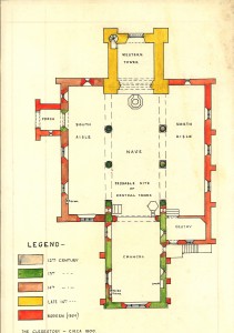 Floor plan showing centuries of construction 